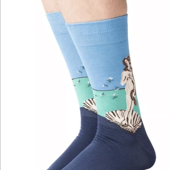 Hotsox Famous Artist Series Birth Of Venus Crew Socks 10-13 - Picture 4 of 4